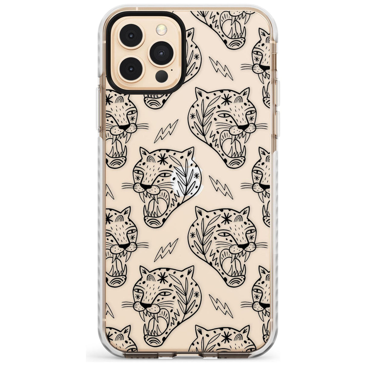 Black Tiger Roar Pattern Impact Phone Case for iPhone 11 Pro Max