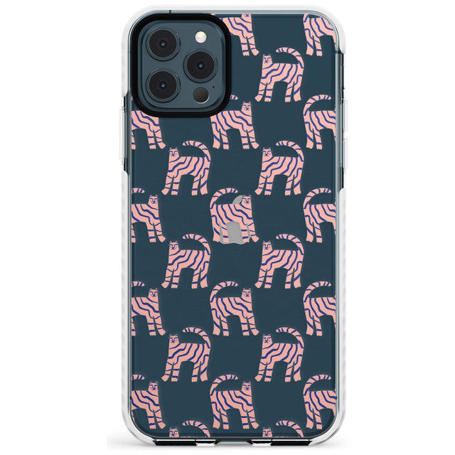 Pink and Blue Cat Pattern Impact Phone Case for iPhone 11 Pro Max