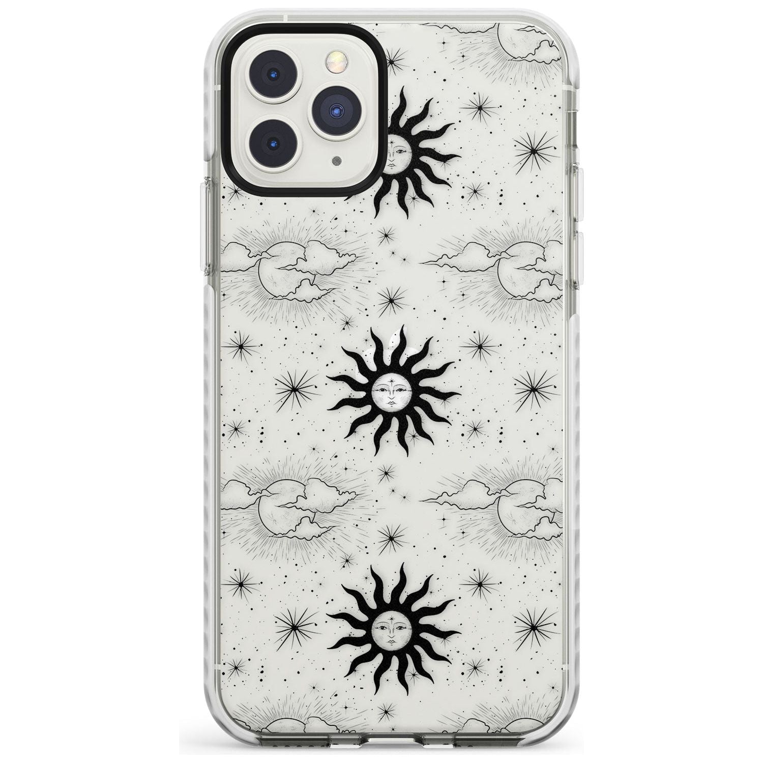 Suns & Clouds Vintage Astrological Impact Phone Case for iPhone 11 Pro Max