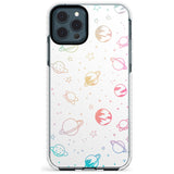 Outer Space Outlines: Pastels on White Slim TPU Phone Case for iPhone 11 Pro Max