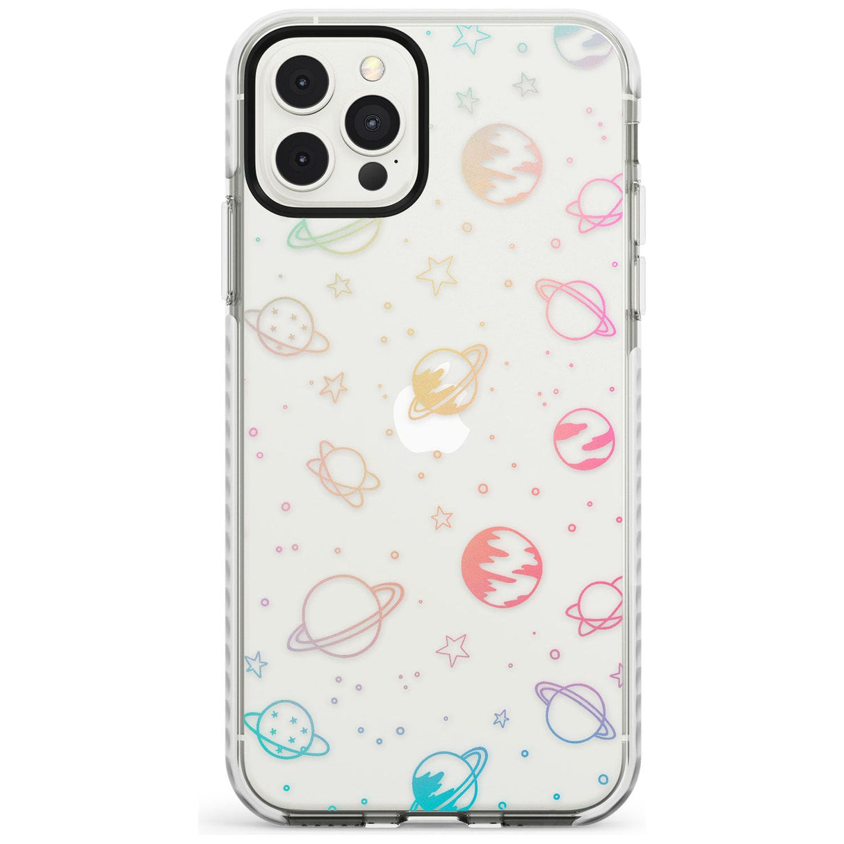 Outer Space Outlines: Pastels on Clear Slim TPU Phone Case for iPhone 11 Pro Max