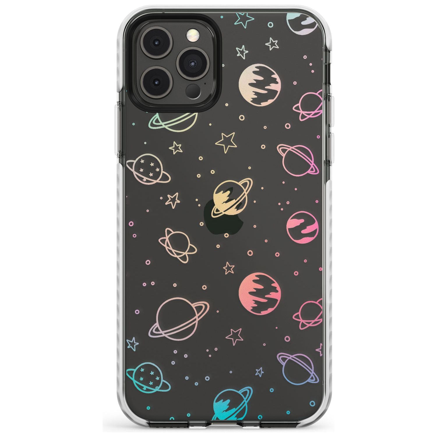 Outer Space Outlines: Pastels on Clear Slim TPU Phone Case for iPhone 11 Pro Max