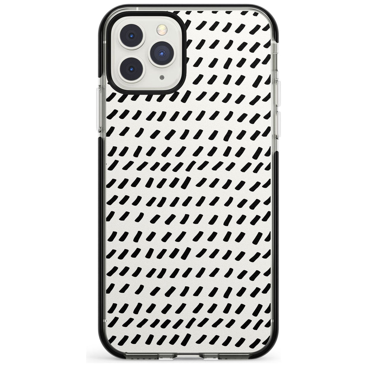 Hand Drawn Lines Pattern Black Impact Phone Case for iPhone 11 Pro Max