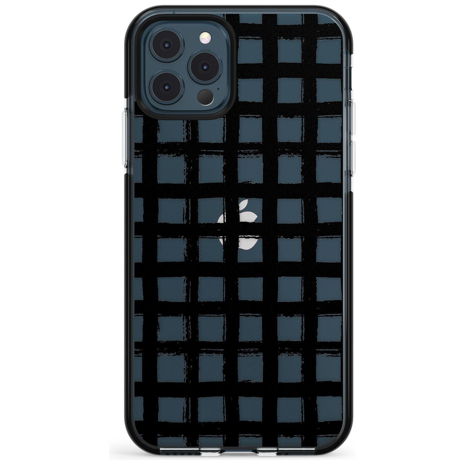 Messy Black Grid - Clear Pink Fade Impact Phone Case for iPhone 11
