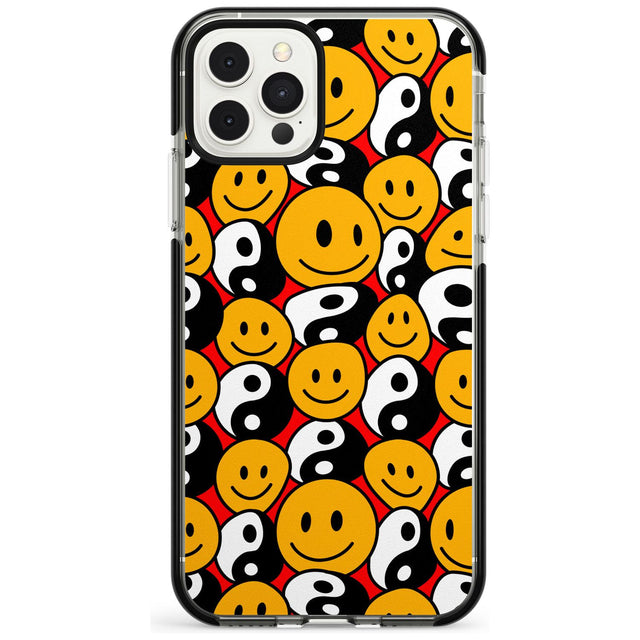 Yin Yang & Faces Black Impact Phone Case for iPhone 11