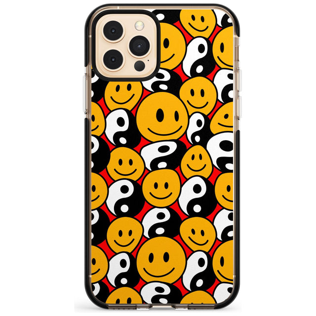 Yin Yang & Faces Black Impact Phone Case for iPhone 11