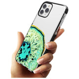 Turquoise & Green Gemstone Crystal Clear Design Black Impact Phone Case for iPhone 11 Pro Max