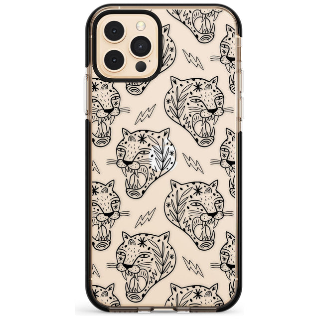 Black Tiger Roar Pattern Black Impact Phone Case for iPhone 11