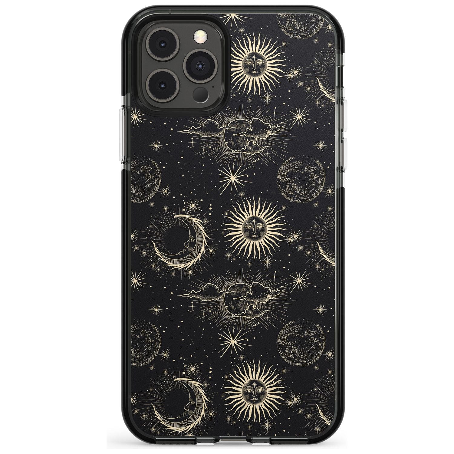 Large Suns, Moons & Clouds Pink Fade Impact Phone Case for iPhone 11