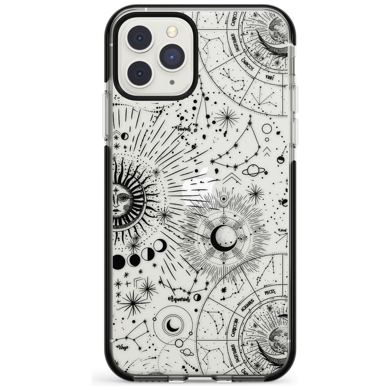 Suns & Constellations Astrological Black Impact Phone Case for iPhone 11 Pro Max