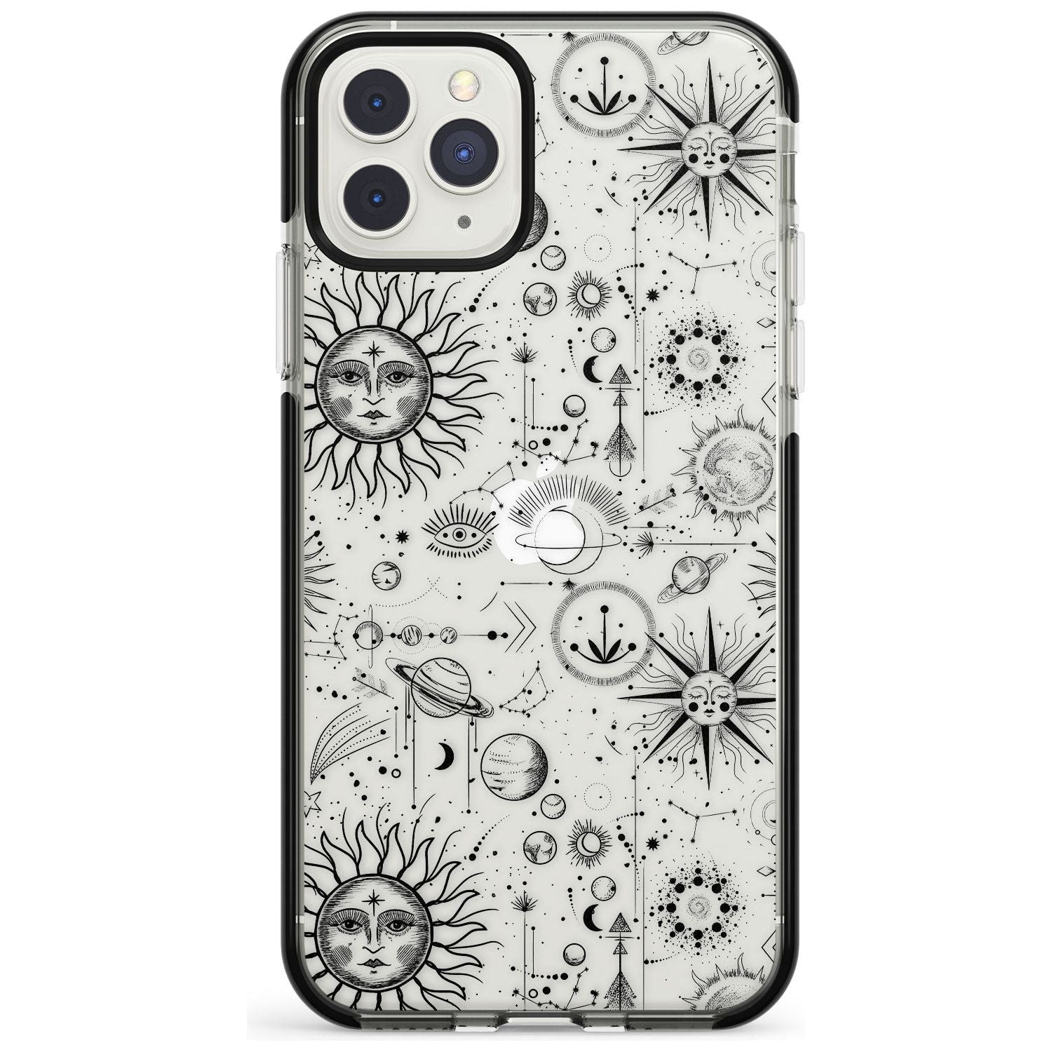 Suns & Planets Astrological Black Impact Phone Case for iPhone 11 Pro Max