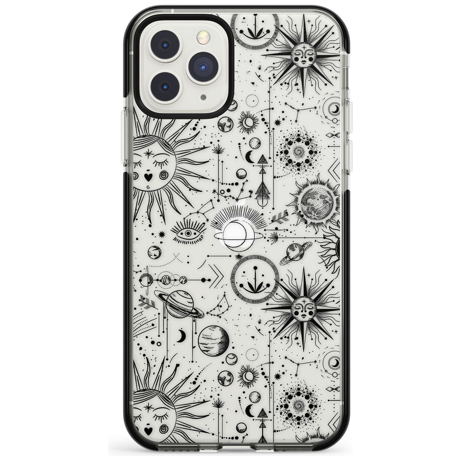 Suns & Planets Vintage Astrological Black Impact Phone Case for iPhone 11 Pro Max