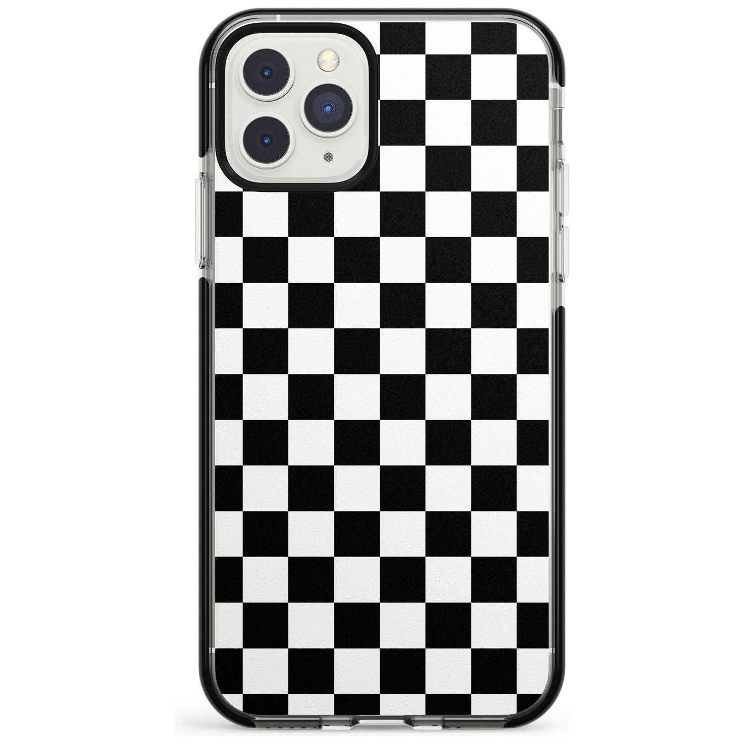 Black Checkered iPhone Case  Black Impact Phone Case - Case Warehouse