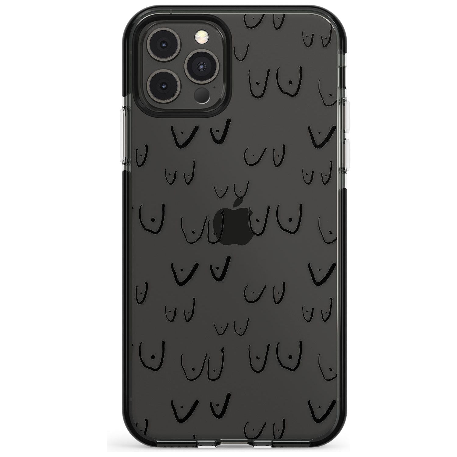 Boob Pattern (Black) Pink Fade Impact Phone Case for iPhone 11