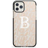 Subtle Monogram Abstract Floral iPhone Case  Black Impact Custom Phone Case - Case Warehouse