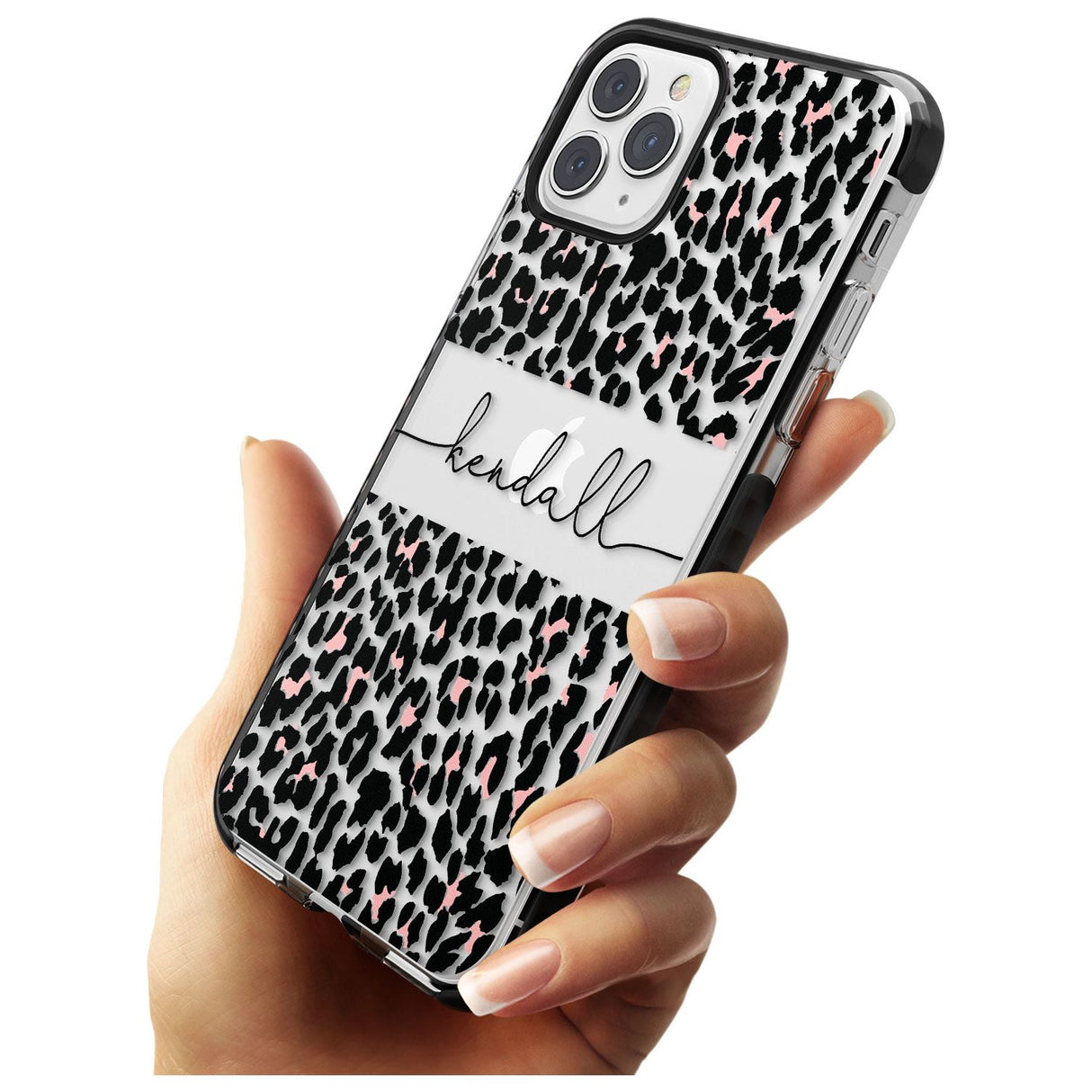 Custom Pink & Cursive Leopard Spots iPhone Case   Custom Phone Case - Case Warehouse