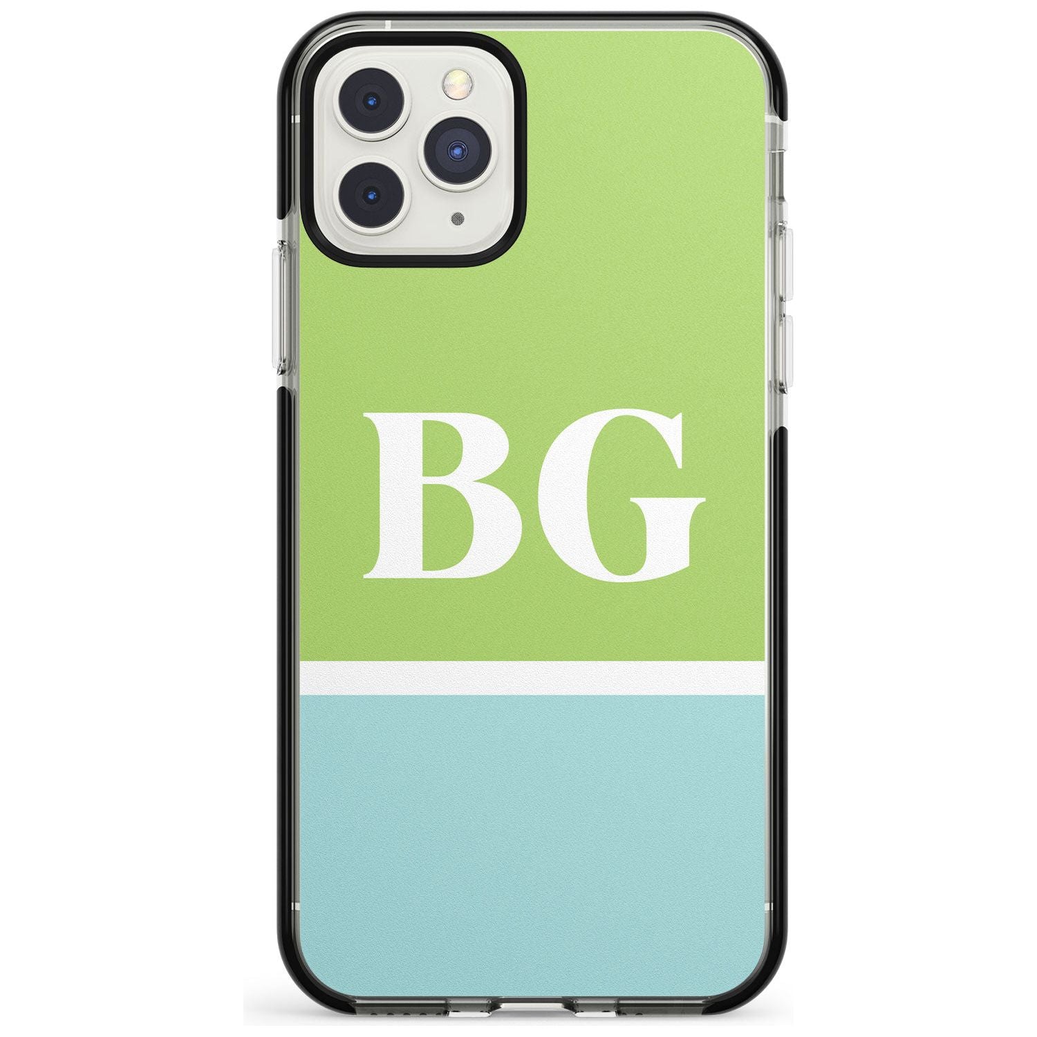 Colourblock: Green & Turquoise Black Impact Phone Case for iPhone 11 Pro Max