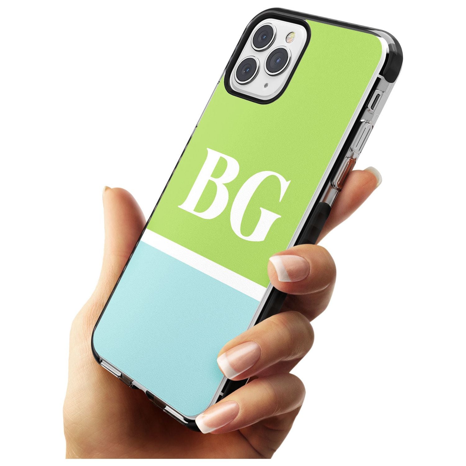 Colourblock: Green & Turquoise Black Impact Phone Case for iPhone 11 Pro Max