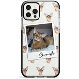 Personalised Abyssinian Cat Photo Black Impact Phone Case for iPhone 11