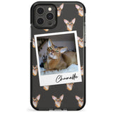 Personalised Abyssinian Cat Photo Black Impact Phone Case for iPhone 11