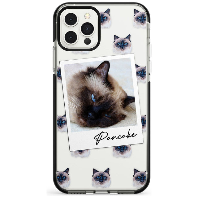 Personalised Burmese Cat Photo Black Impact Phone Case for iPhone 11