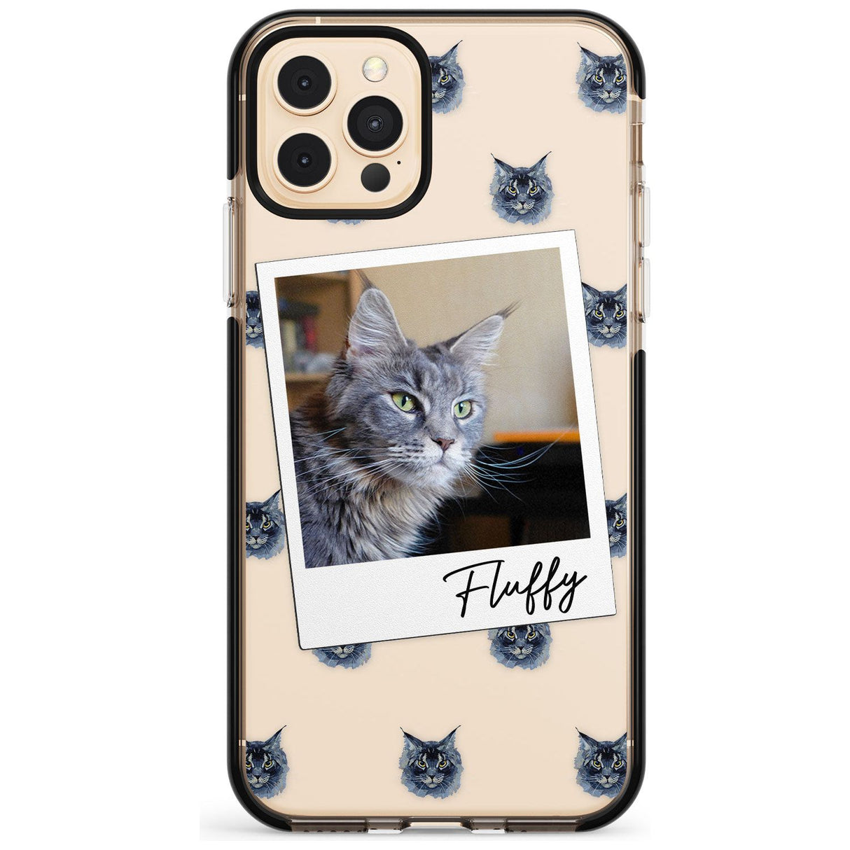 Personalised Maine Coon Photo Black Impact Phone Case for iPhone 11