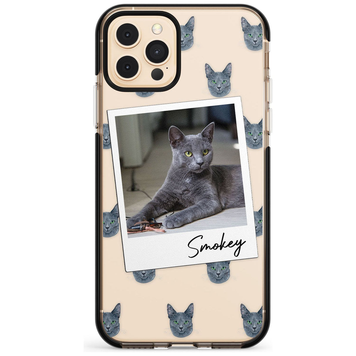 Personalised Korat Cat Photo Black Impact Phone Case for iPhone 11
