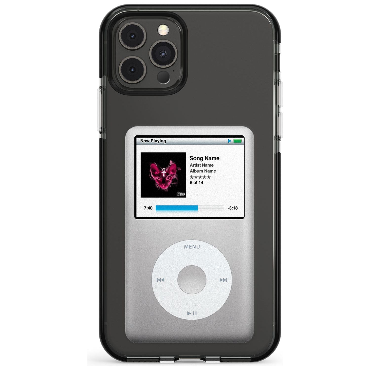Personalised Classic iPod Black Impact Phone Case for iPhone 11