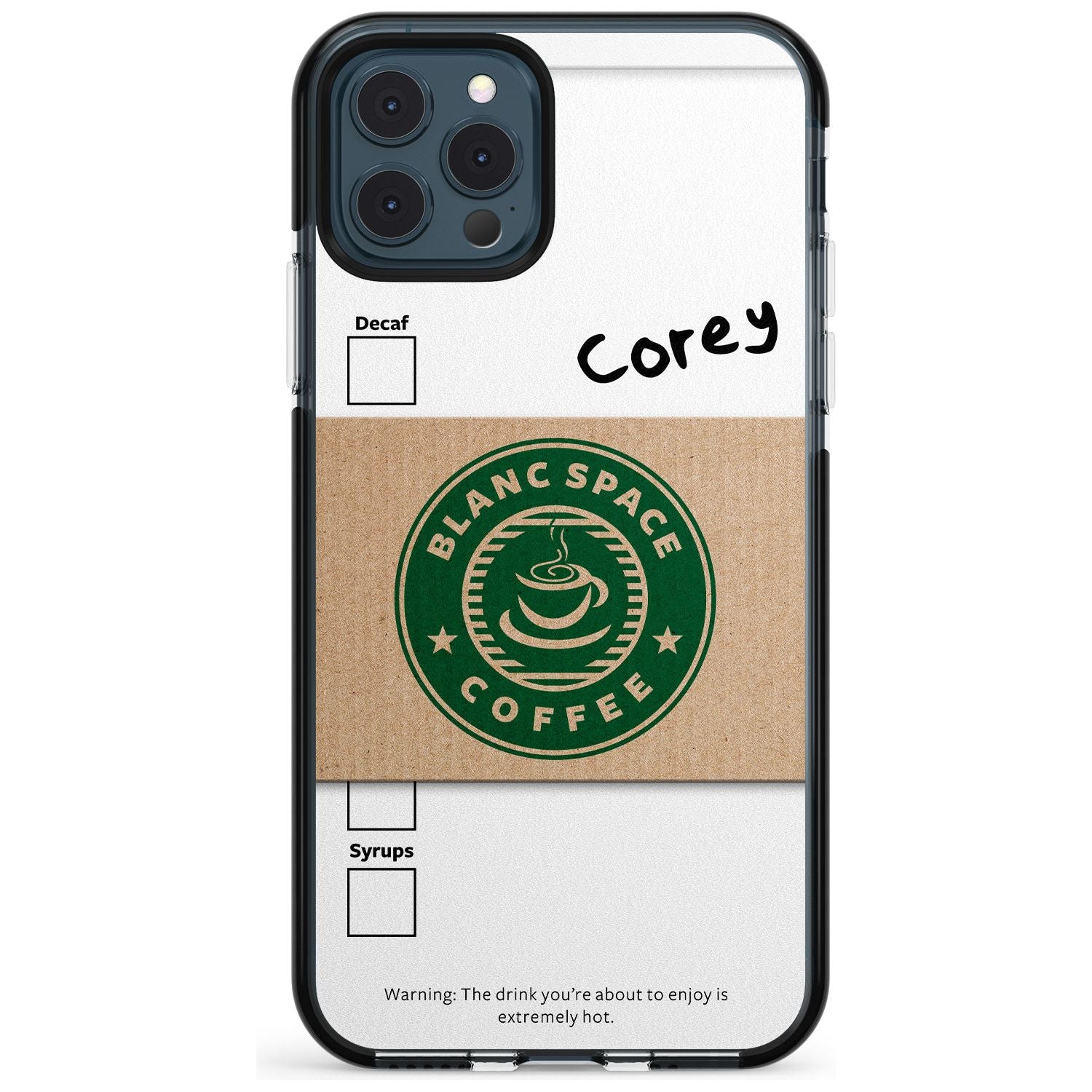 Personalised Coffee Cup Black Impact Phone Case for iPhone 11