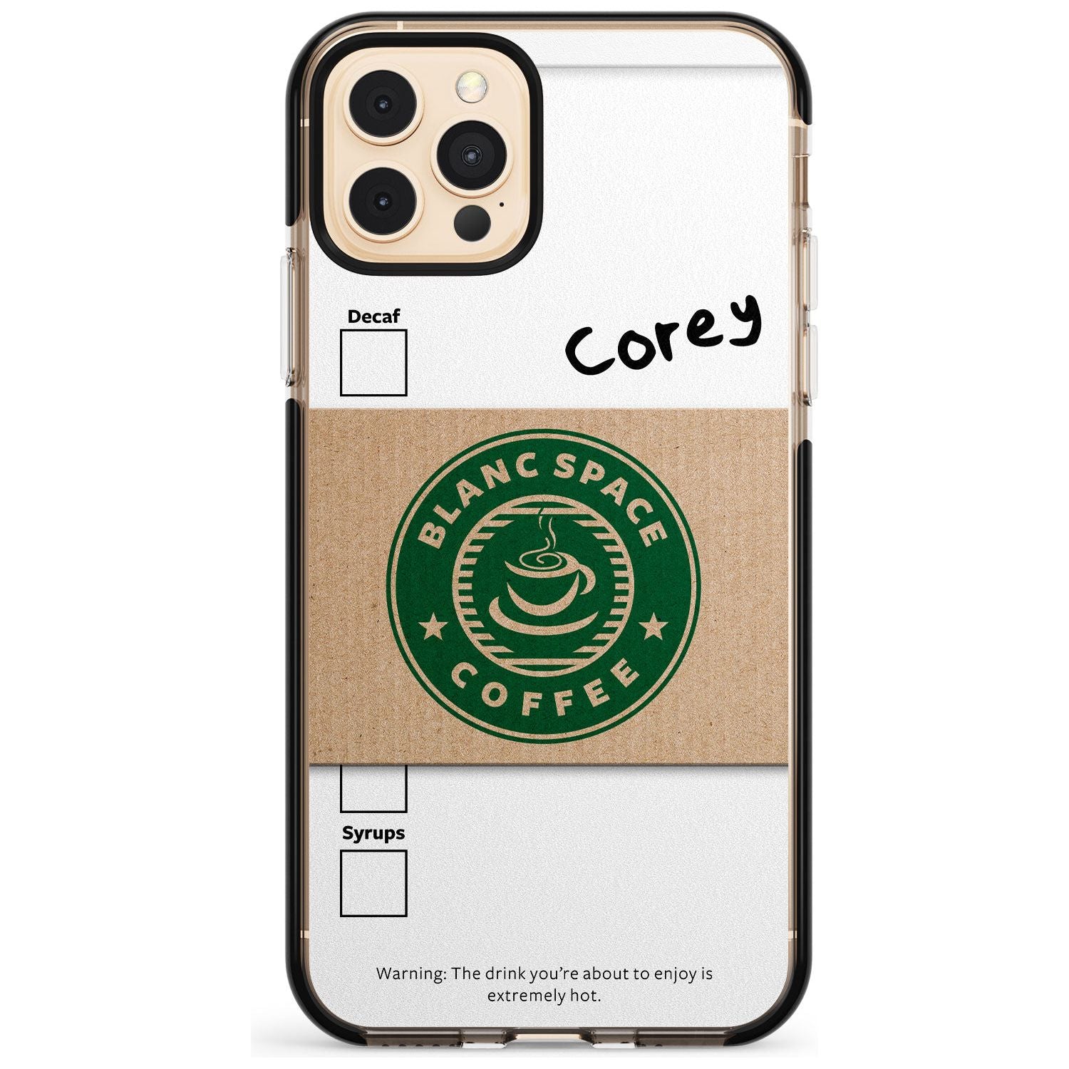 Personalised Coffee Cup Black Impact Phone Case for iPhone 11