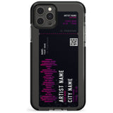 Personalised Concert Ticket Black Impact Phone Case for iPhone 11