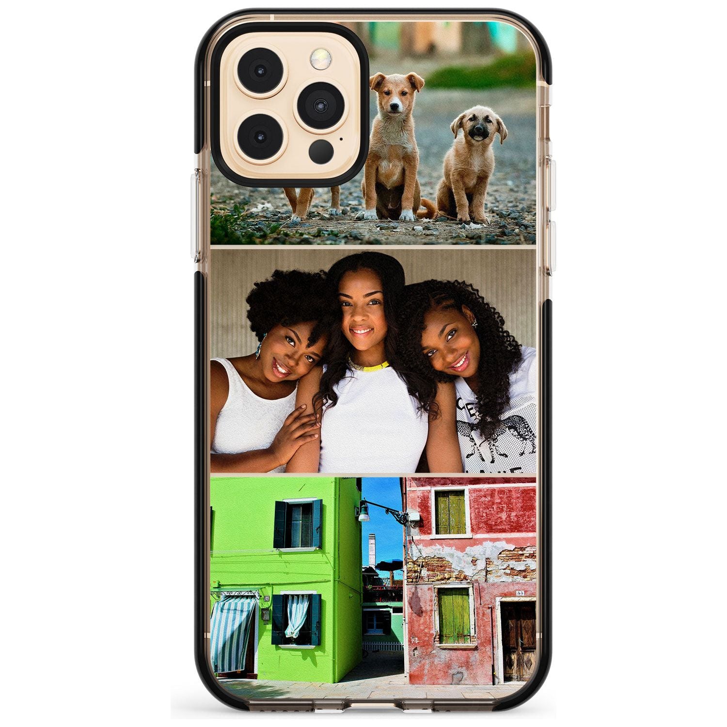 3 Photo Grid  Pink Fade Impact Phone Case for iPhone 11