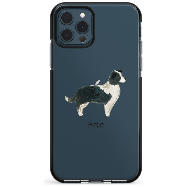 Border Collie Pink Fade Impact Phone Case for iPhone 11