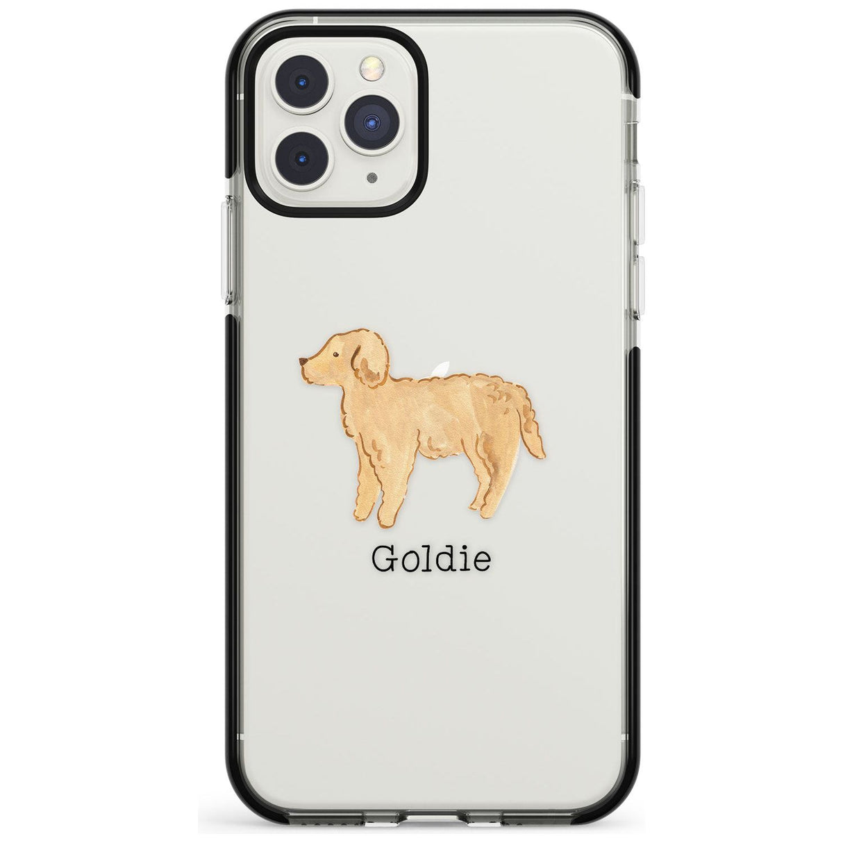 Hand Painted Goldendoodle Black Impact Phone Case for iPhone 11 Pro Max