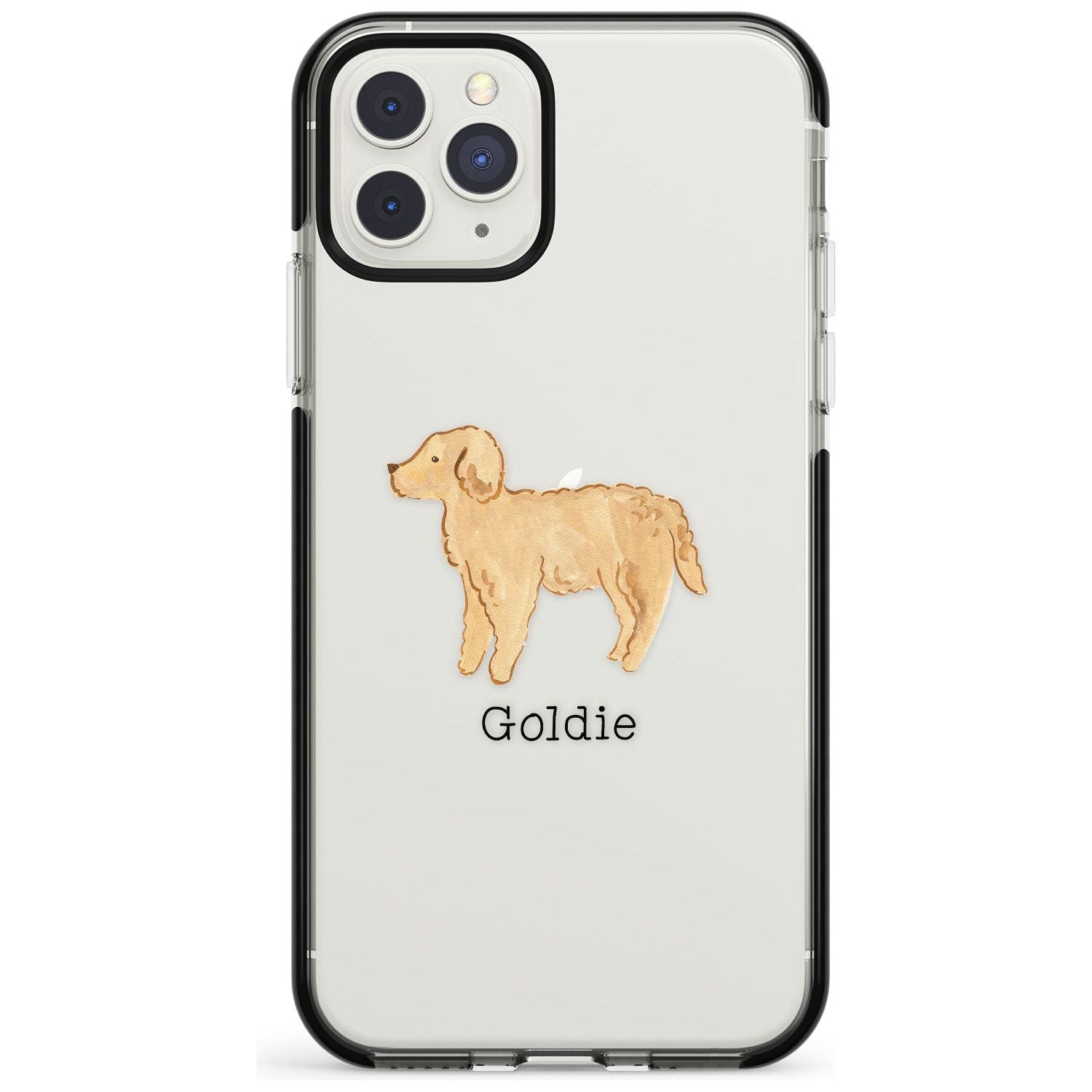 Hand Painted Goldendoodle Black Impact Phone Case for iPhone 11 Pro Max