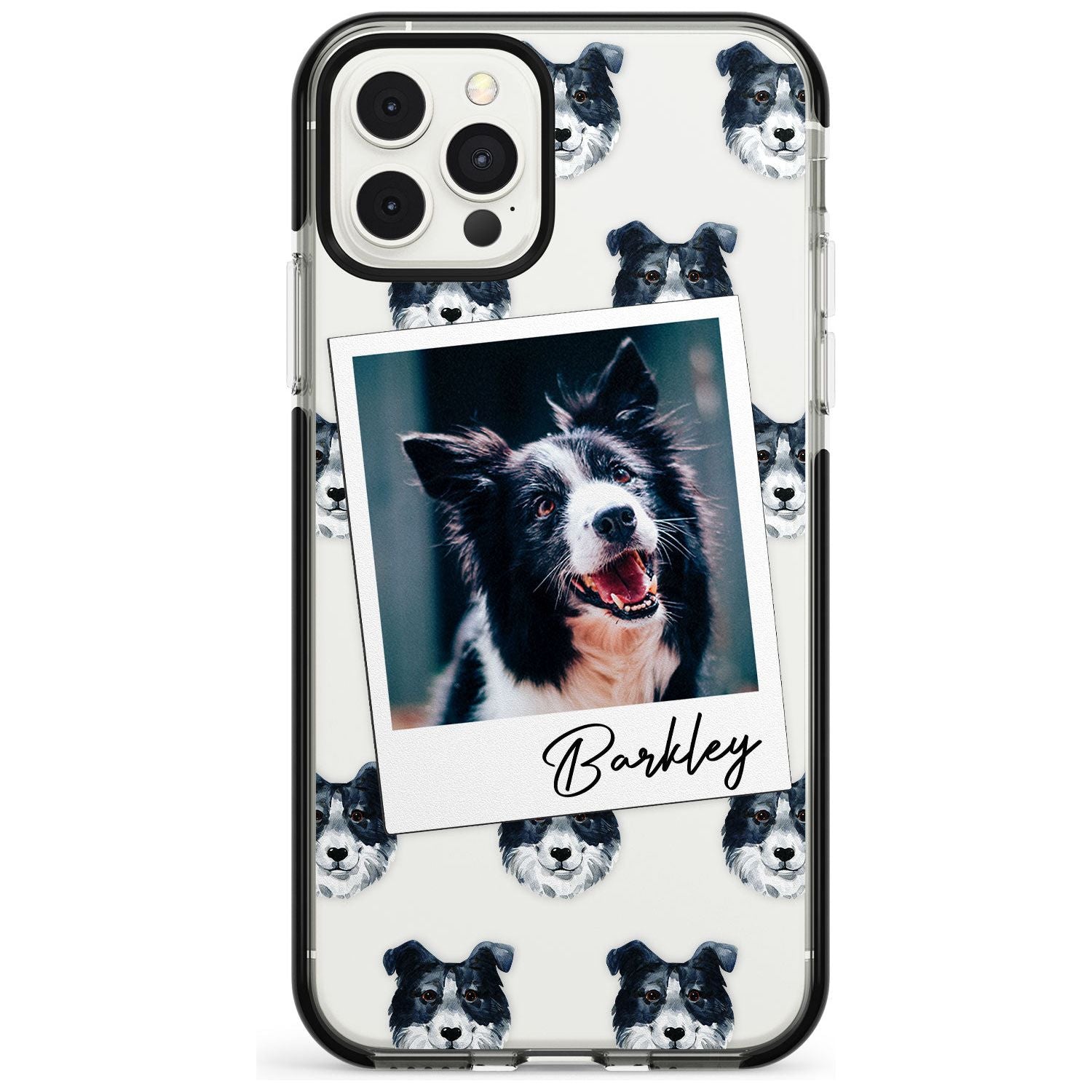 Border Collie - Custom Dog Photo Pink Fade Impact Phone Case for iPhone 11
