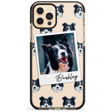 Border Collie - Custom Dog Photo Pink Fade Impact Phone Case for iPhone 11