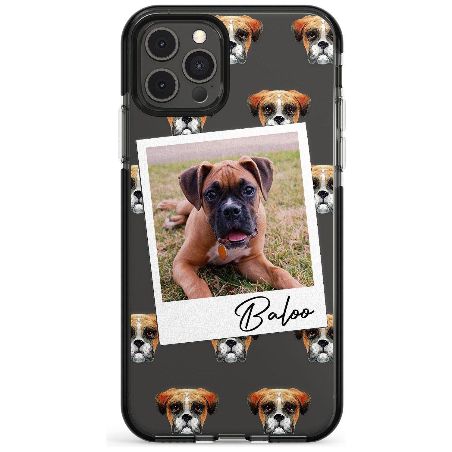 Boxer - Custom Dog Photo Pink Fade Impact Phone Case for iPhone 11