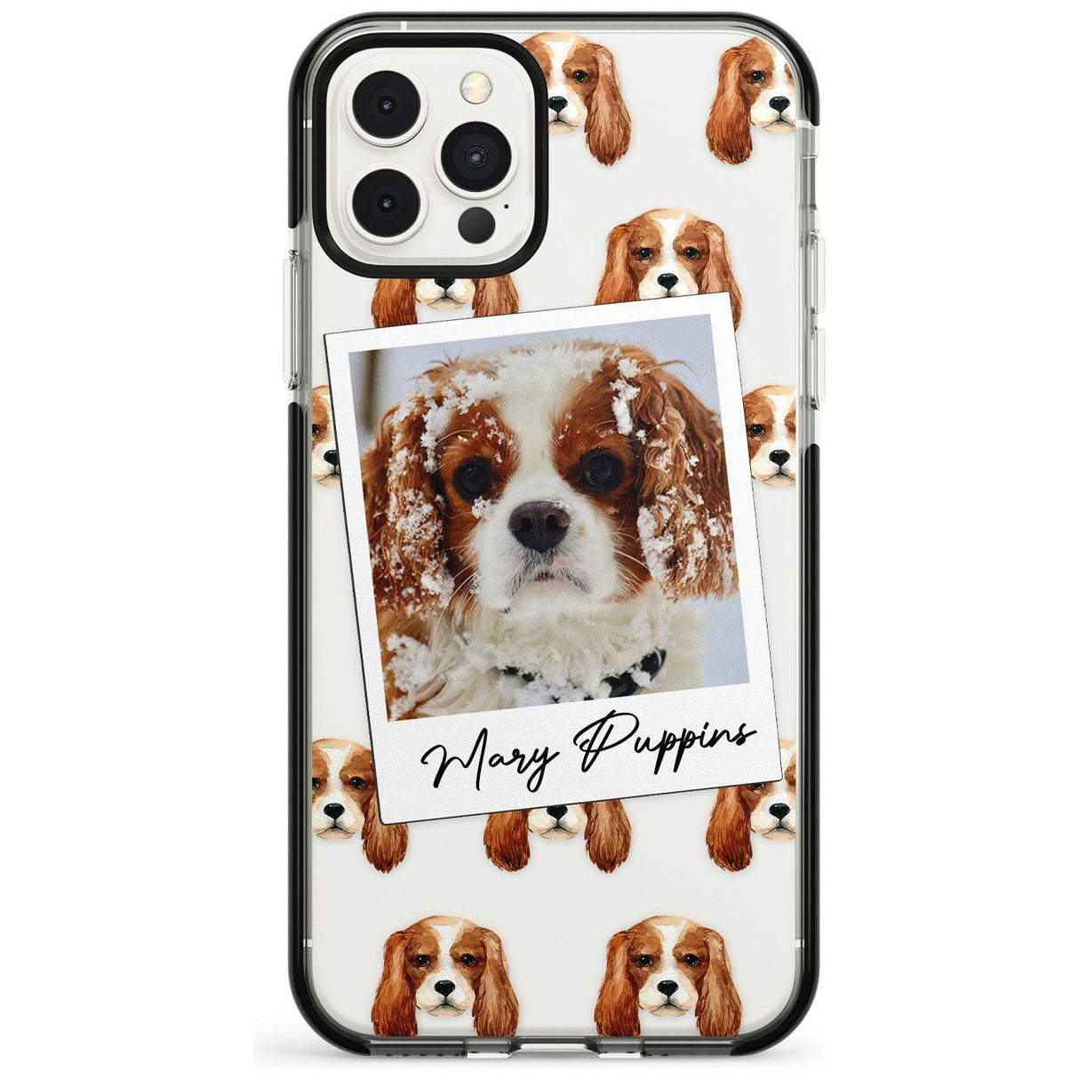 Cavalier King Charles - Custom Dog Photo Pink Fade Impact Phone Case for iPhone 11