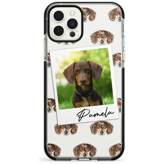 Dachshund, Brown - Custom Dog Photo Pink Fade Impact Phone Case for iPhone 11