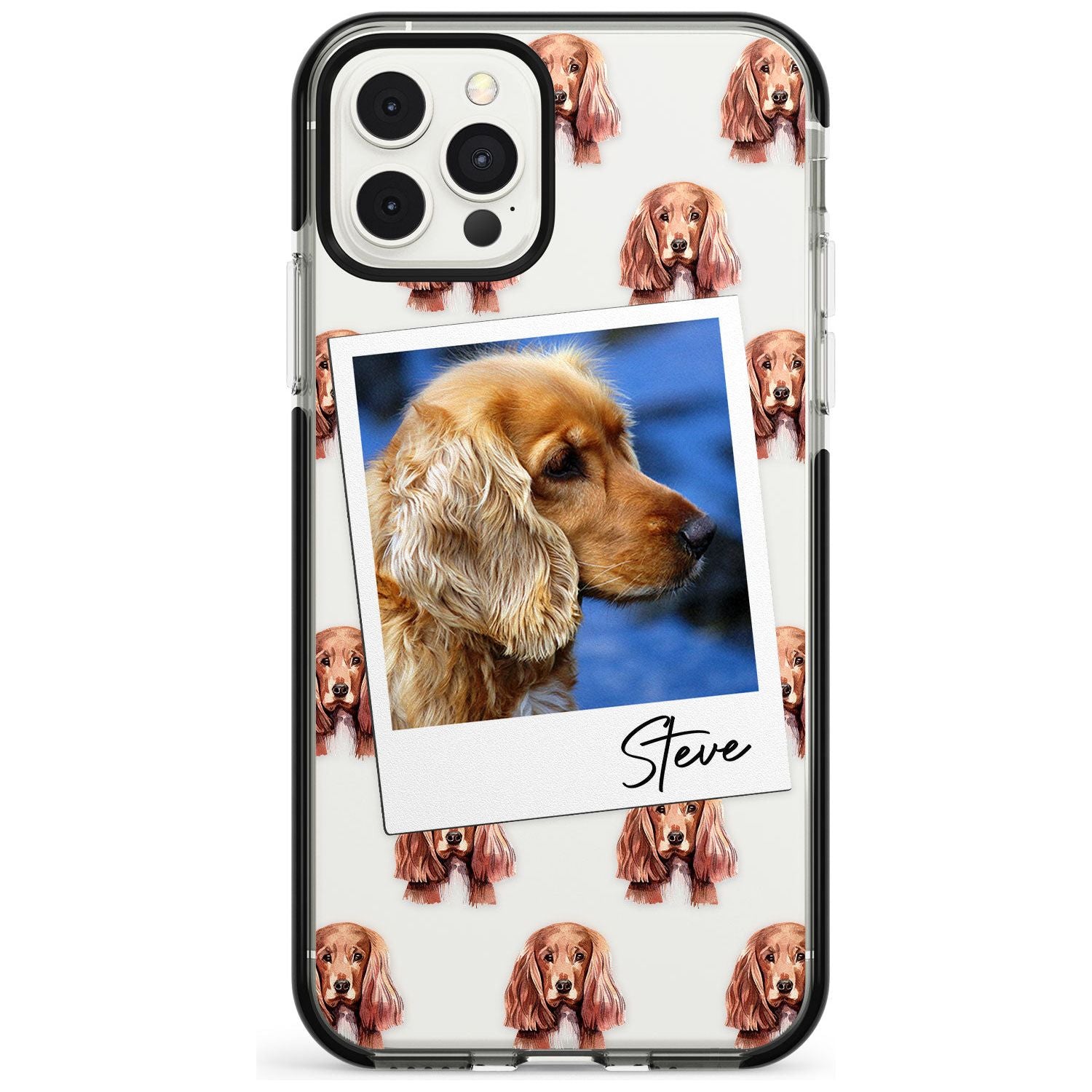Cocker Spaniel - Custom Dog Photo Pink Fade Impact Phone Case for iPhone 11