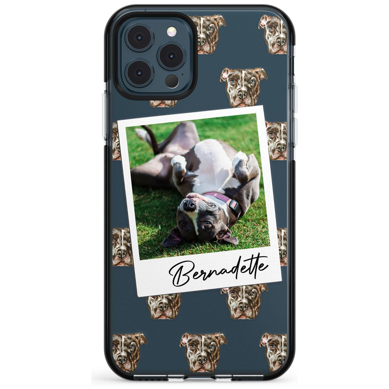 Staffordshire Bull Terrier - Custom Dog Photo Pink Fade Impact Phone Case for iPhone 11
