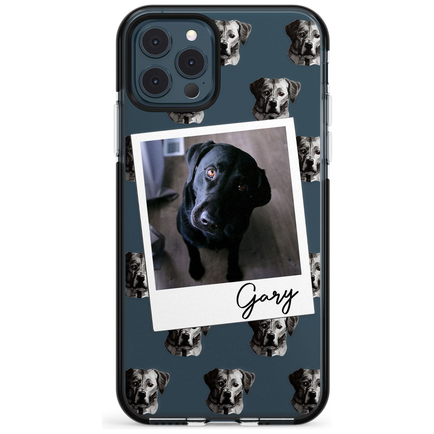 Labrador, Black - Custom Dog Photo Pink Fade Impact Phone Case for iPhone 11