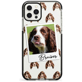 Springer Spaniel - Custom Dog Photo Pink Fade Impact Phone Case for iPhone 11