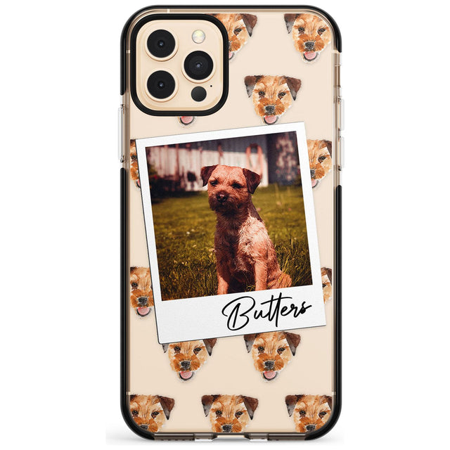 Border Terrier - Custom Dog Photo Pink Fade Impact Phone Case for iPhone 11