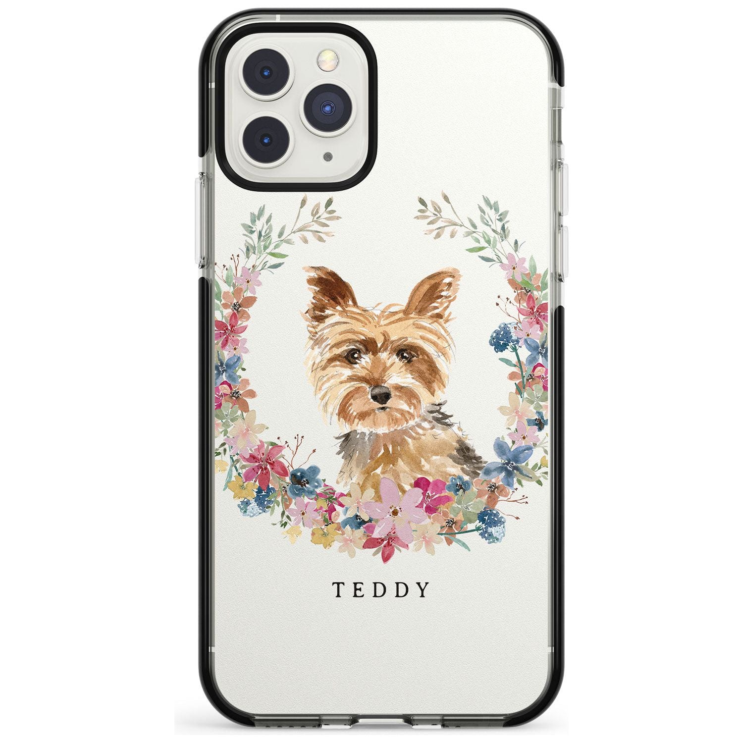 Yorkshire Terrier - Watercolour Dog Portrait Black Impact Phone Case for iPhone 11 Pro Max