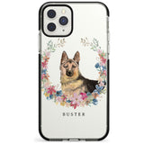 German Shepherd - Watercolour Dog Portrait Black Impact Phone Case for iPhone 11 Pro Max