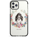 Black Cocker Spaniel - Watercolour Dog Portrait Black Impact Phone Case for iPhone 11 Pro Max