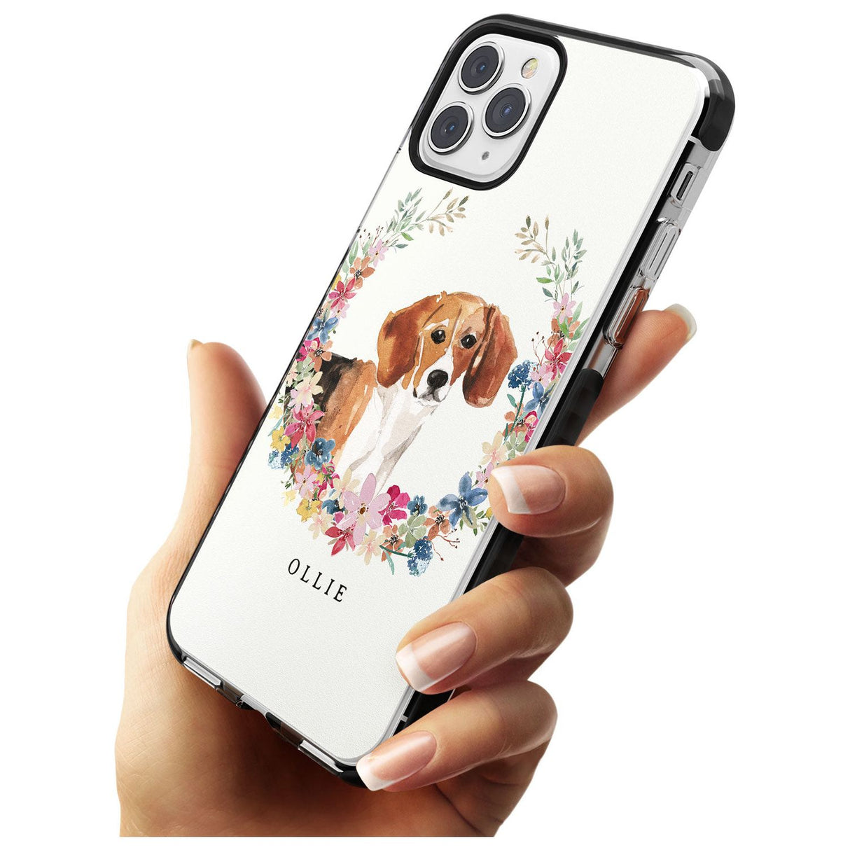 Beagle - Watercolour Dog Portrait Black Impact Phone Case for iPhone 11 Pro Max