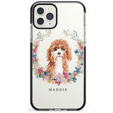 Cavapoo - Watercolour Dog Portrait Black Impact Phone Case for iPhone 11 Pro Max